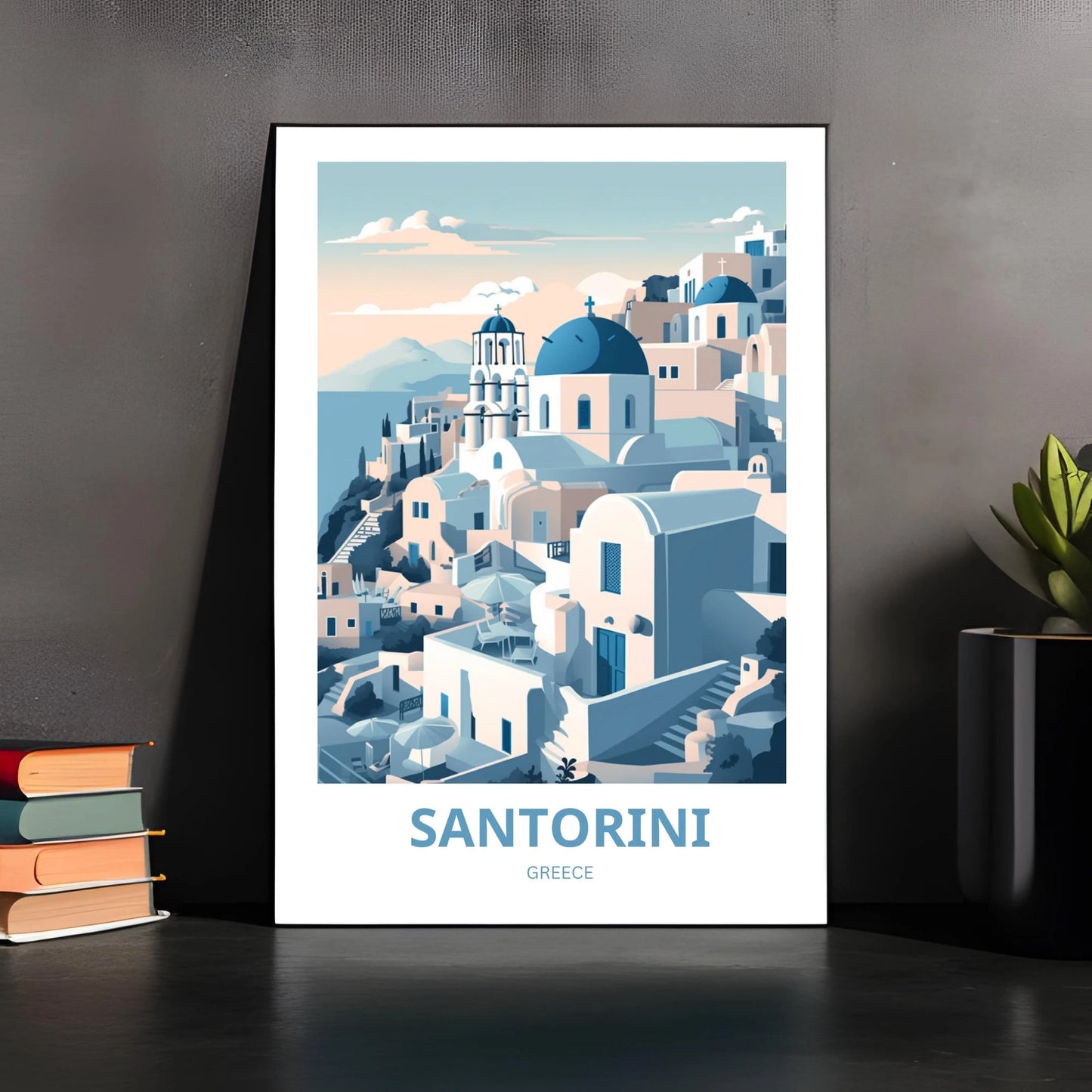 Santorini Travel Poster