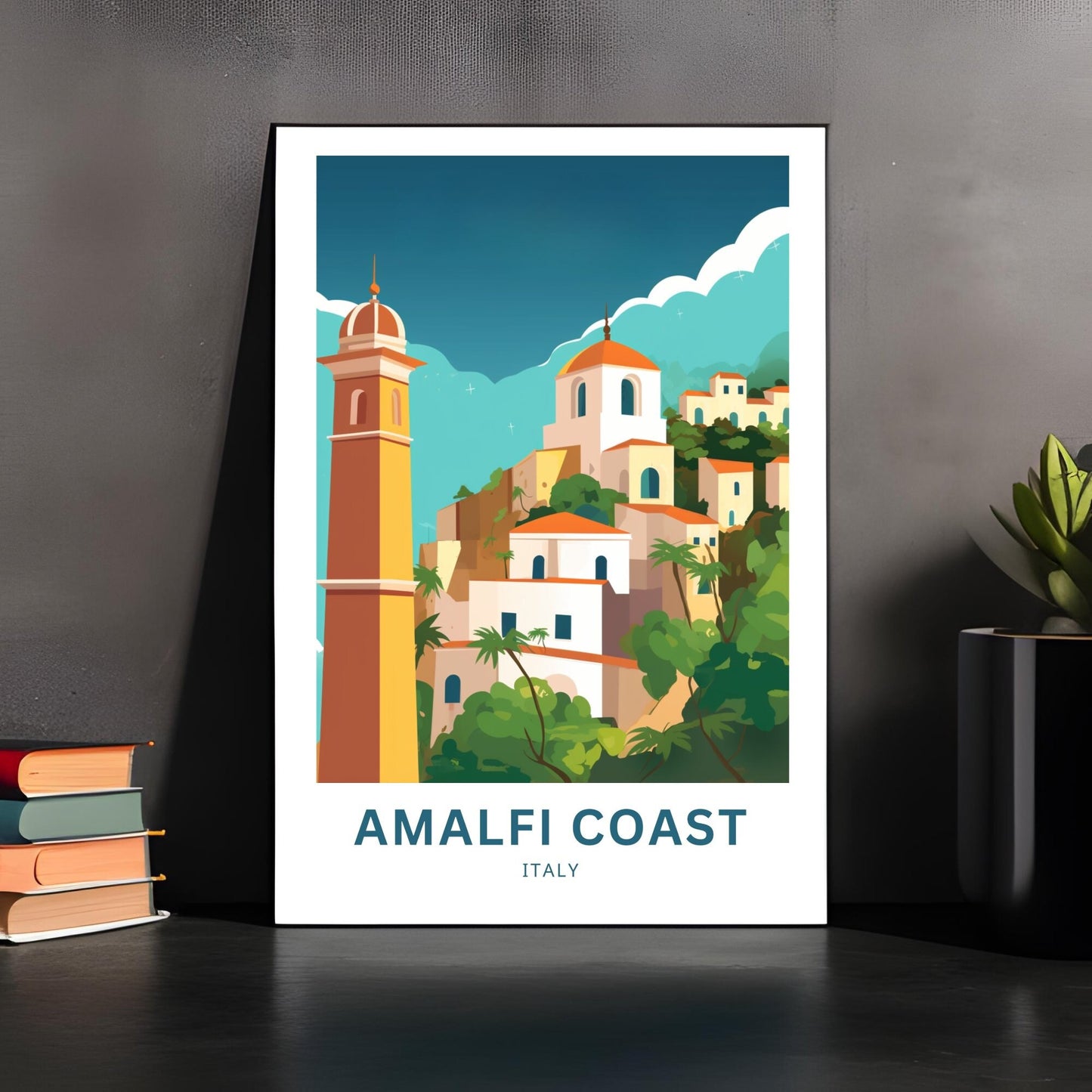 Amalfi Coast Travel Poster - Picturesque Views