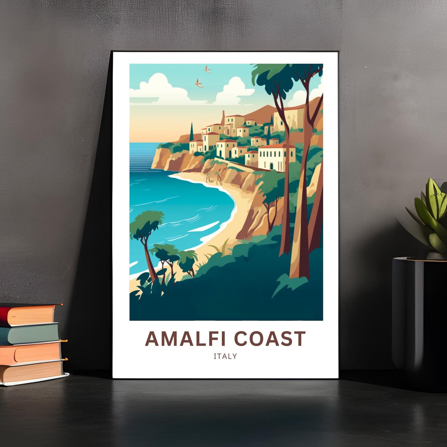 Amalfi Coast Travel Poster - Iconic Coastline