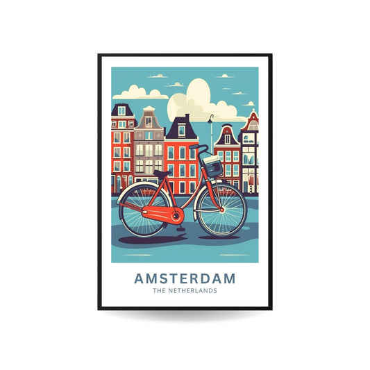 Amsterdam Travel Poster