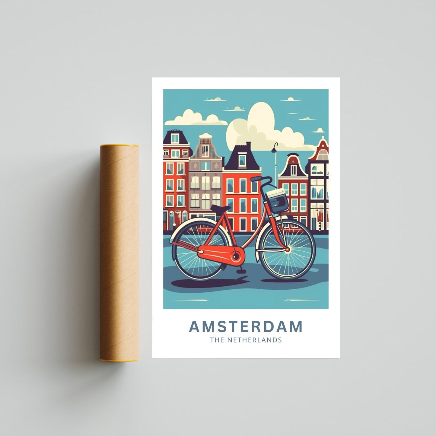 Amsterdam Travel Poster