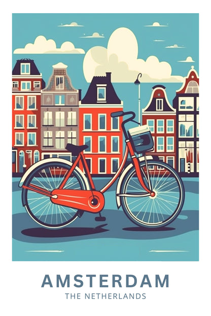 Amsterdam Travel Poster