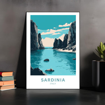 Sardinia Print | Italy Wall Art | Travel Poster | Cityscape | Sardinia | Mediterranean Poster - TravelTreasureCo