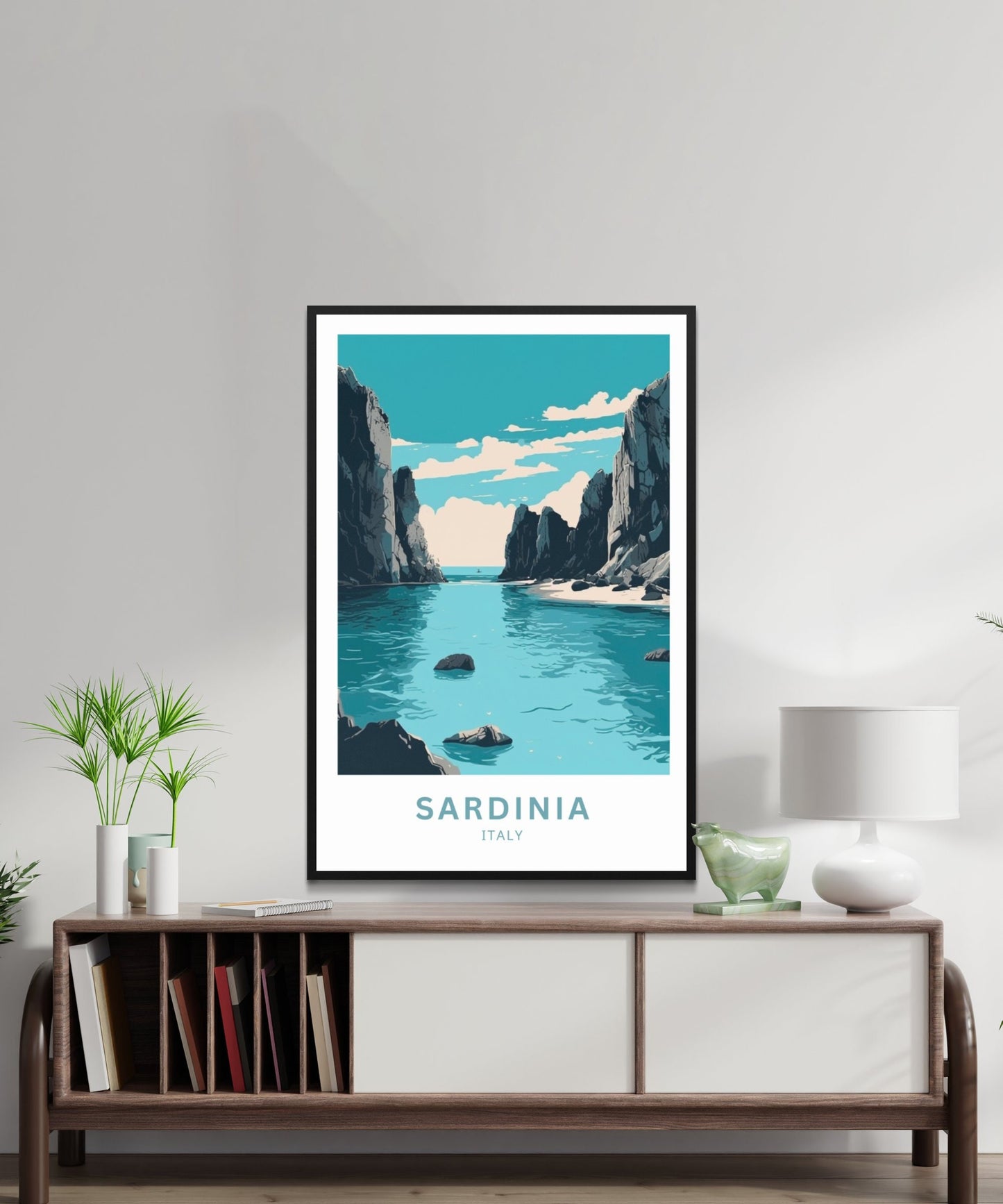 Sardinia Print | Italy Wall Art | Travel Poster | Cityscape | Sardinia | Mediterranean Poster - TravelTreasureCo