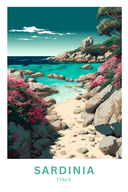 Sardinia Travel Poster