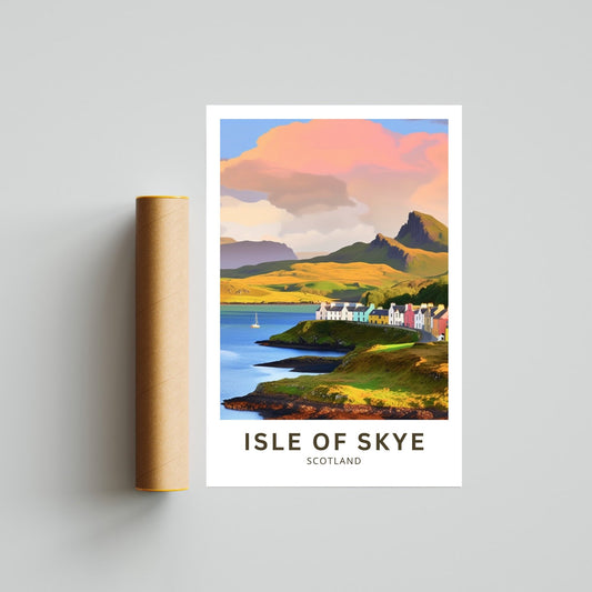 Isle Of Skye Travel Print Wall Art Isle Of Skye Wall Hanging Home Décor Isle Of Skye Gift Art Lovers Scotland Art Lover Gift Isle Of Skye - TravelTreasureCo