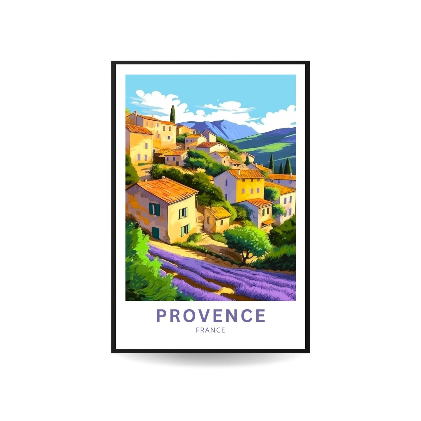 Provence, France Print | France Wall Art | Travel Poster | Provence | Provence Region | French Countryside Poster Gift - TravelTreasureCo