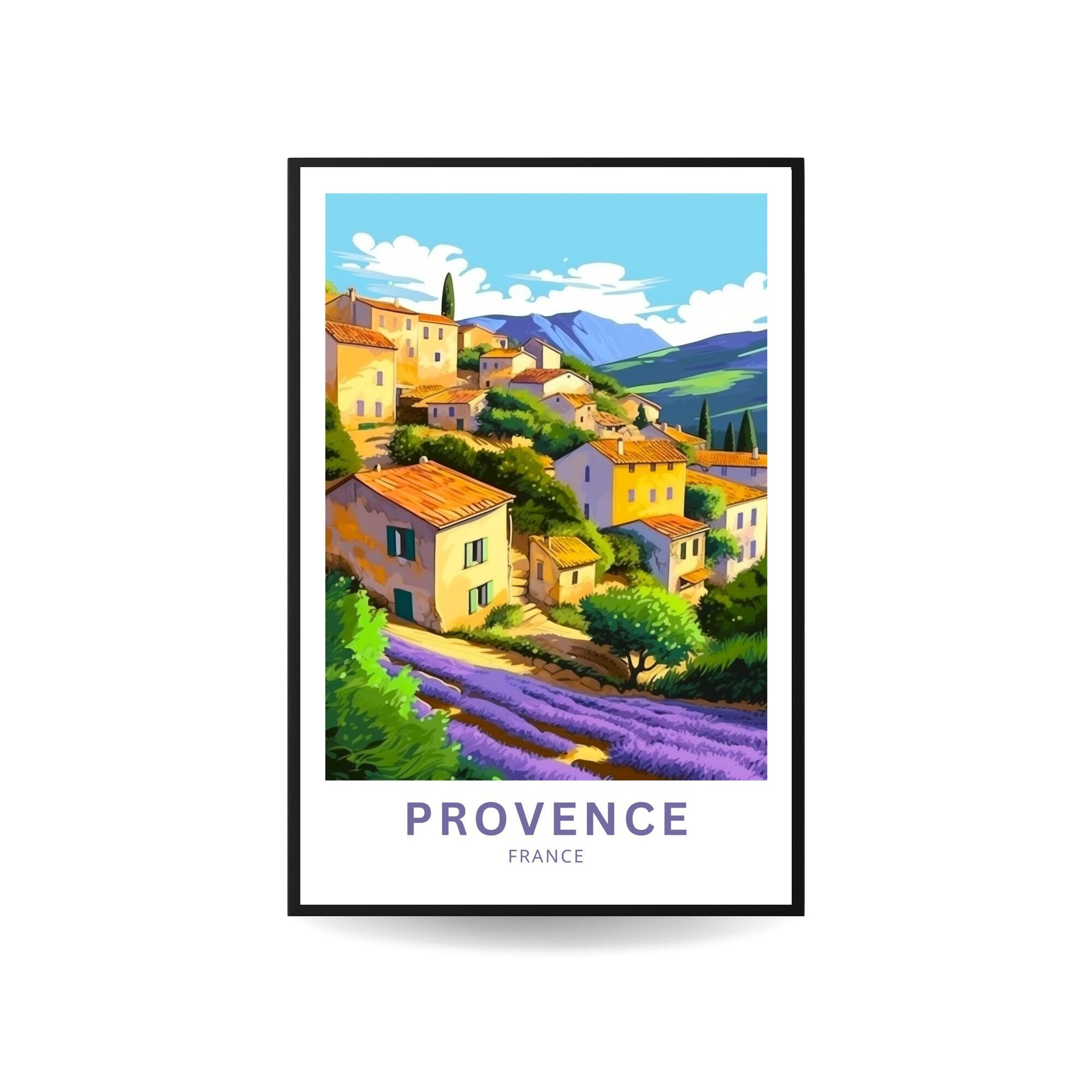 Provence, France Print | France Wall Art | Travel Poster | Provence | Provence Region | French Countryside Poster Gift - TravelTreasureCo