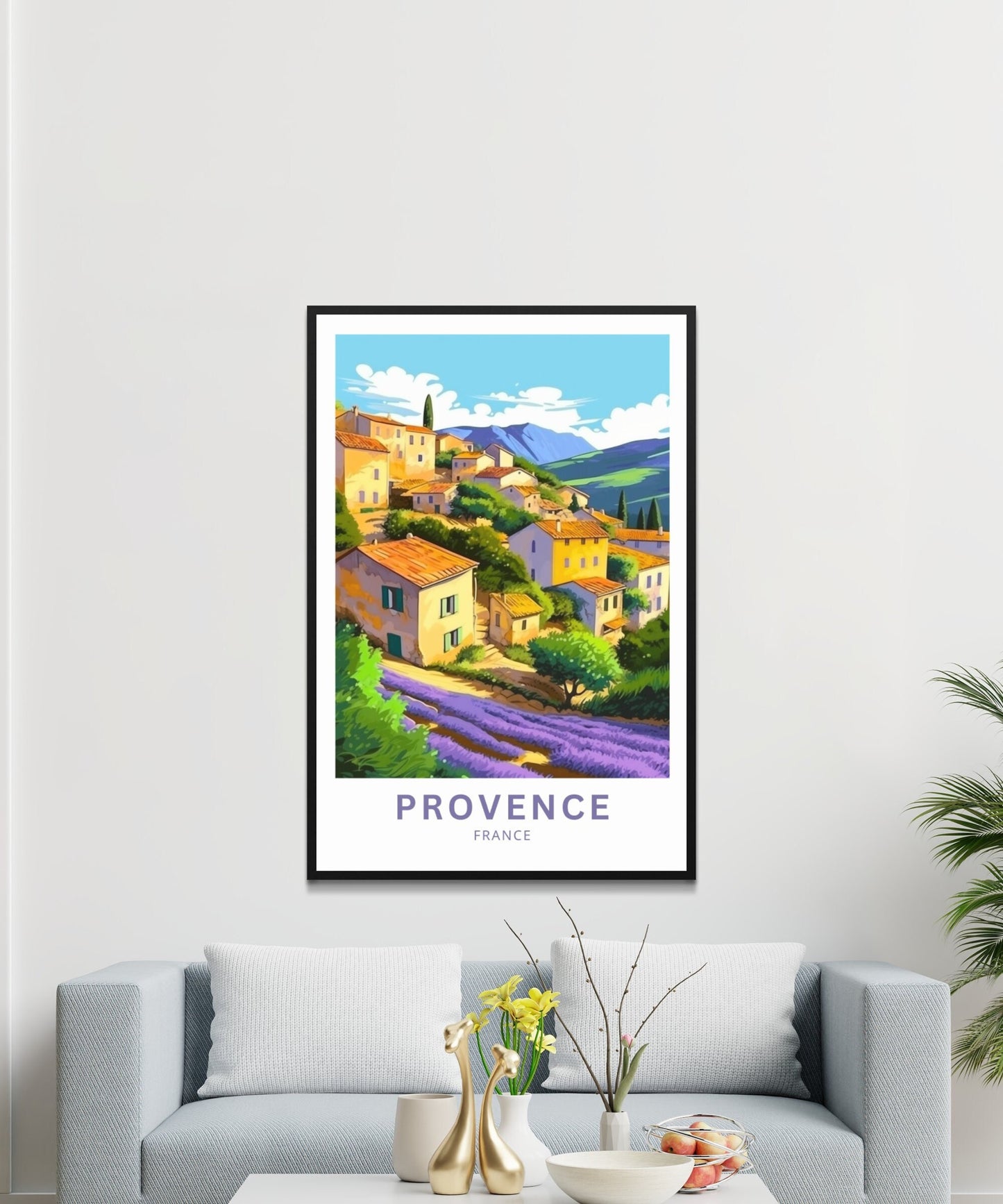 Provence, France Print | France Wall Art | Travel Poster | Provence | Provence Region | French Countryside Poster Gift - TravelTreasureCo