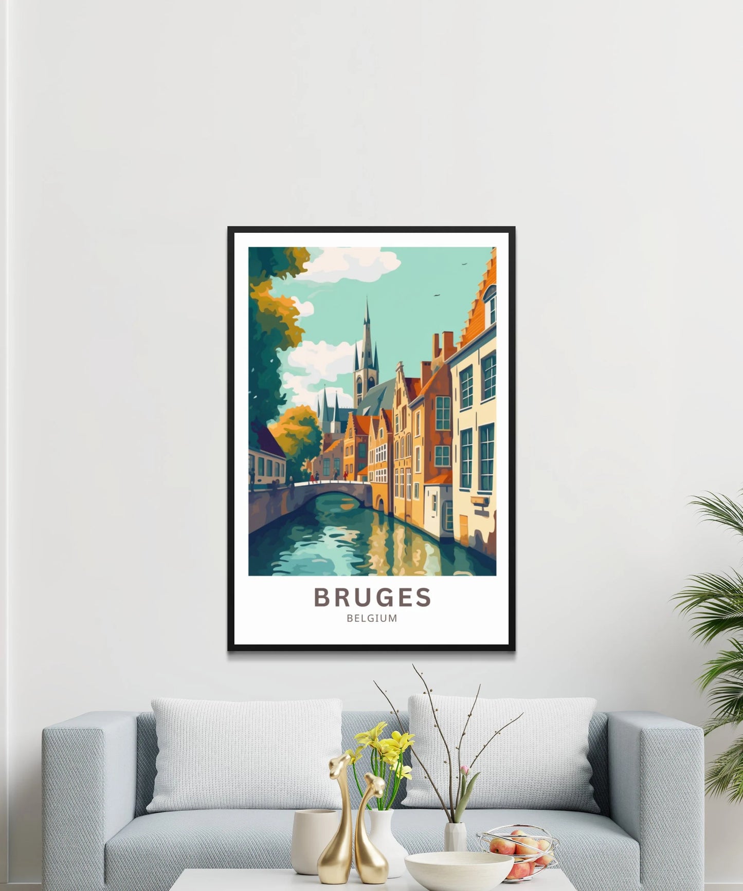 Bruges Belgium Travel Poster