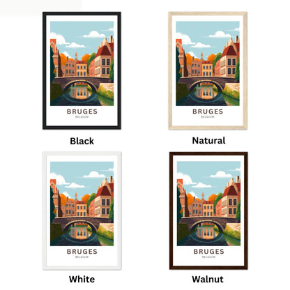 Bruges Belgium Travel Poster