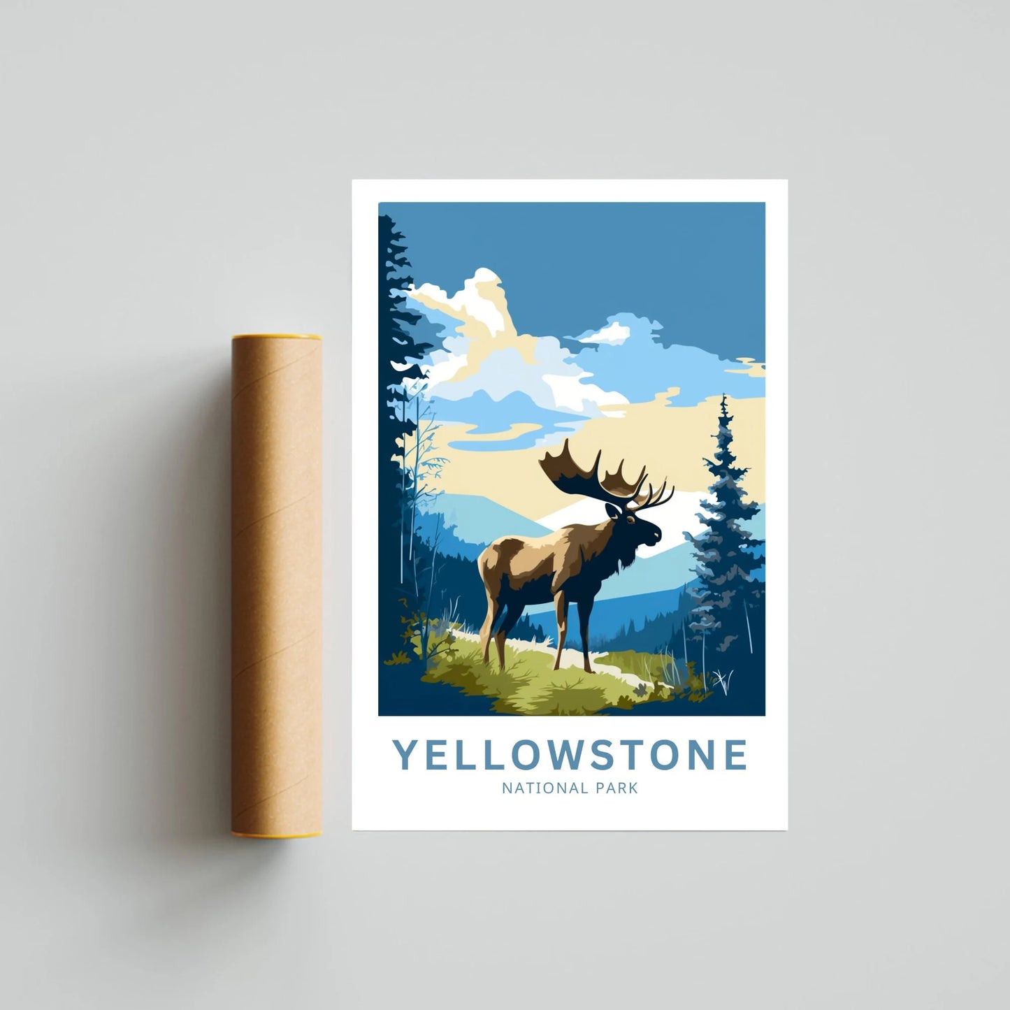 Yellowstone National Park  Travel Poster