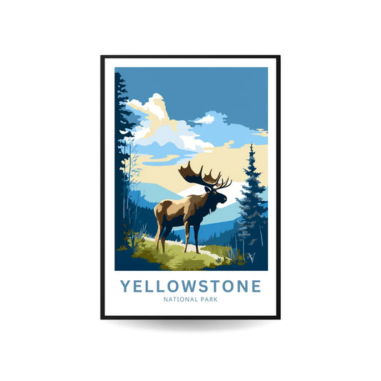 Yellowstone National Park  Travel Poster