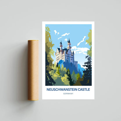 Neuschwanstein Travel Poster