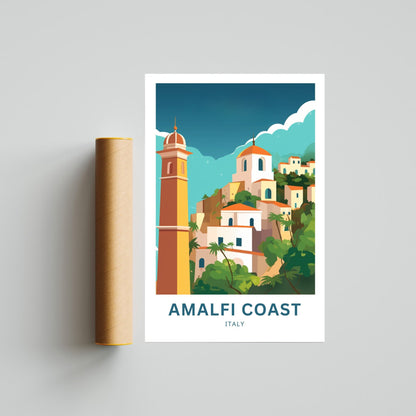 Amalfi Coast Travel Poster - Picturesque Views