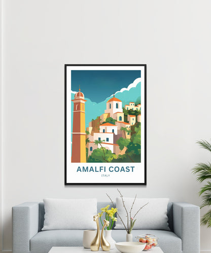 Amalfi Coast Travel Poster - Picturesque Views