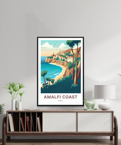 Amalfi Coast Travel Poster - Iconic Coastline