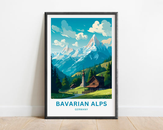 Bavarian alps Travel Poster