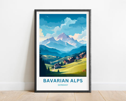 Bavarian alps Travel Poster
