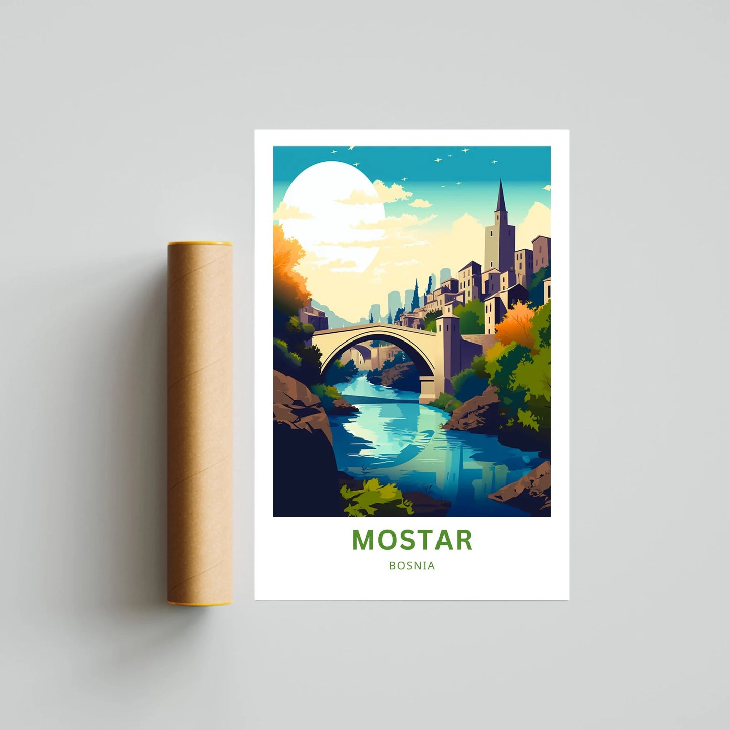 Mostar Travel Poster