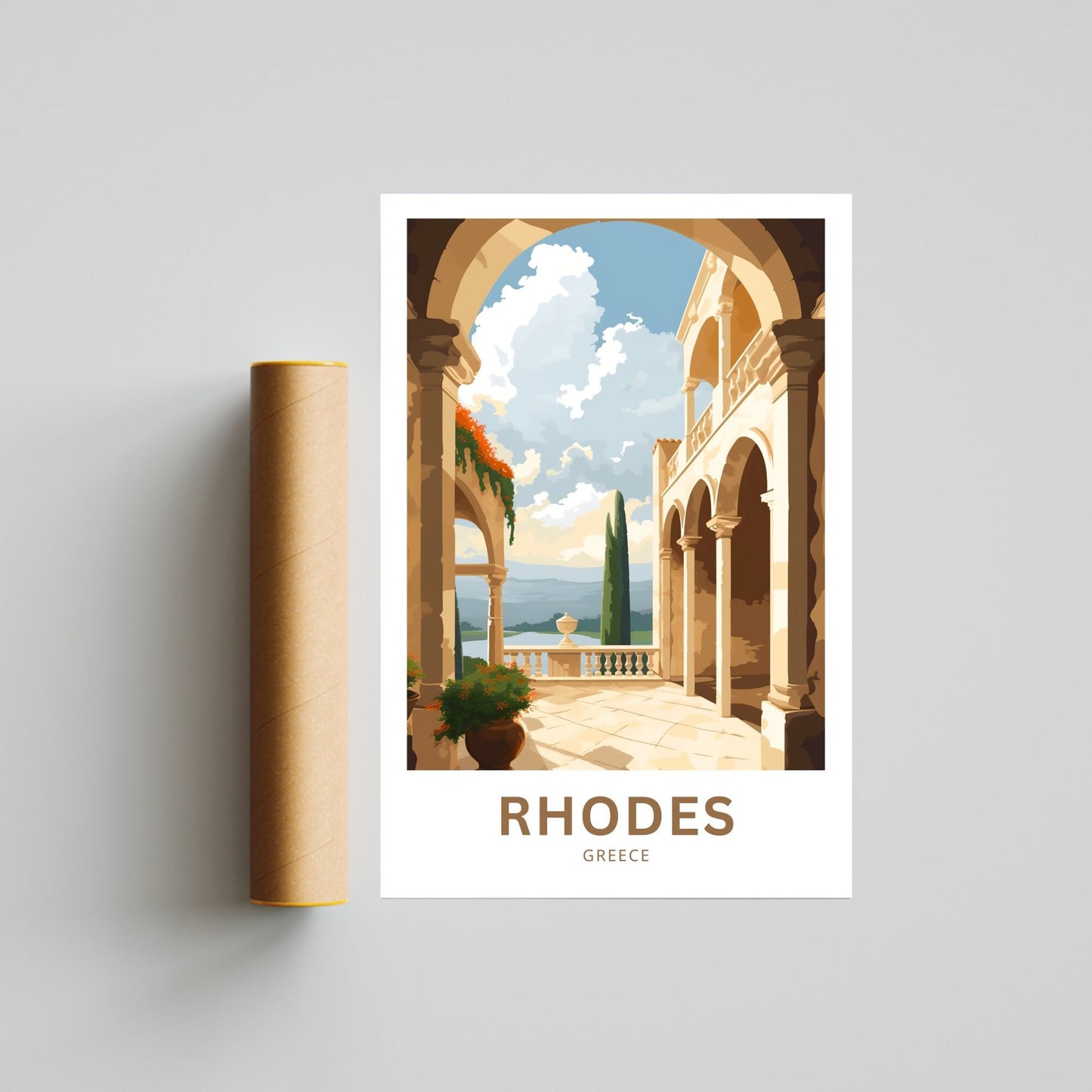 Rhodes Travel Poster