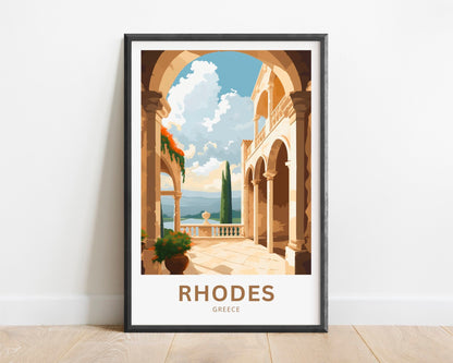 Rhodes Travel Poster