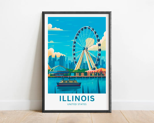 Illinois Travel Poster