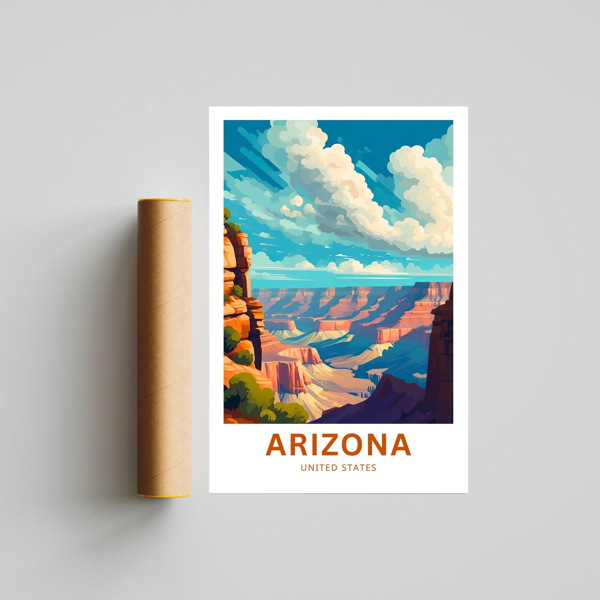 Arizona Travel Print - Arizona poster, United States Wall Art, Framed present, Gift United States Present - TravelTreasureCo