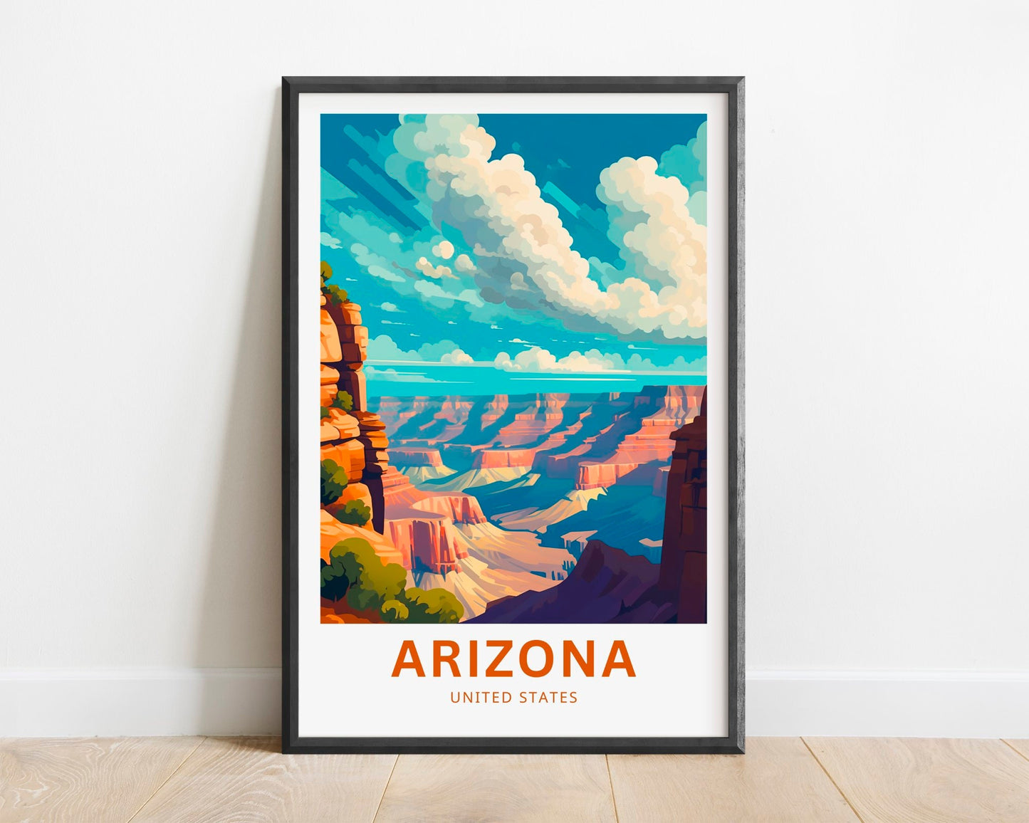 Arizona Travel Print - Arizona poster, United States Wall Art, Framed present, Gift United States Present - TravelTreasureCo