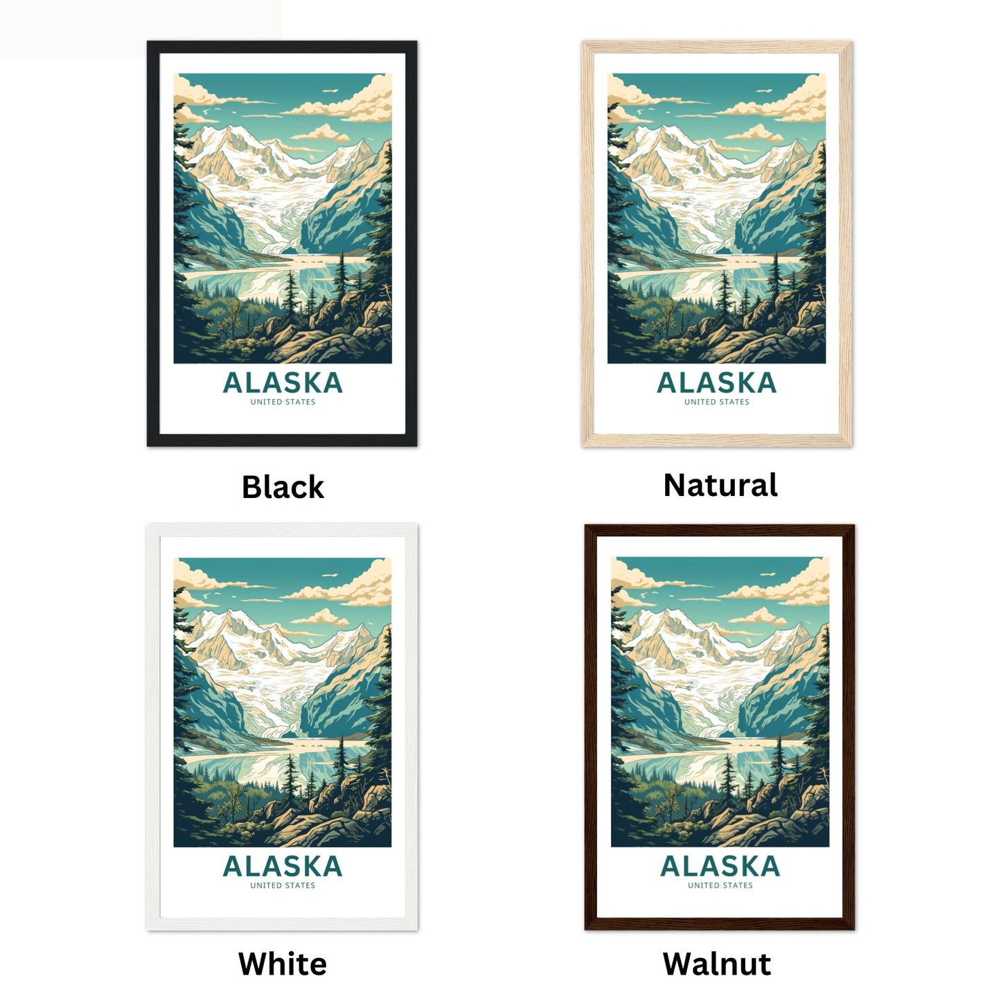 Alaska Travel Print - Glacial Beauty