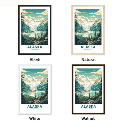 Alaska Travel Print - Glacial Beauty