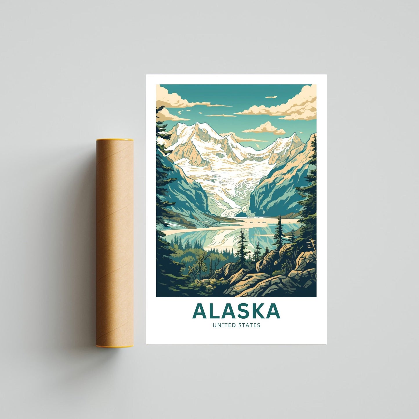 Alaska Travel Print - Glacial Beauty