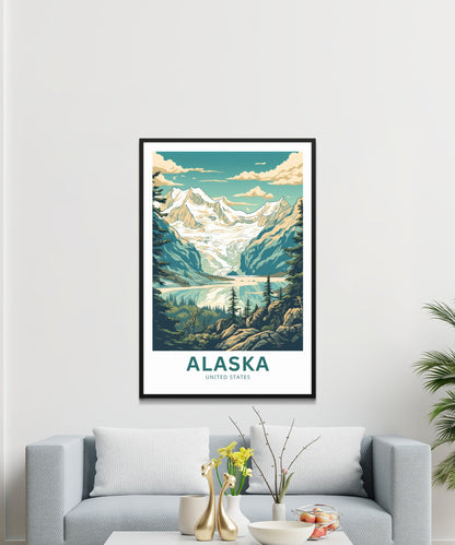 Alaska Travel Print - Glacial Beauty