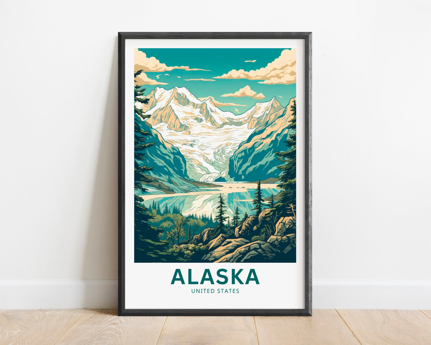 Alaska Travel Print - Glacial Beauty