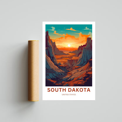 South Dakota Travel Poster