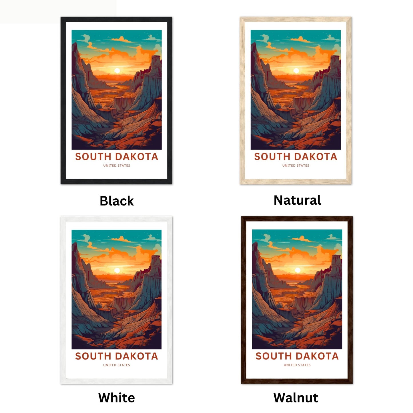 South Dakota Travel Poster