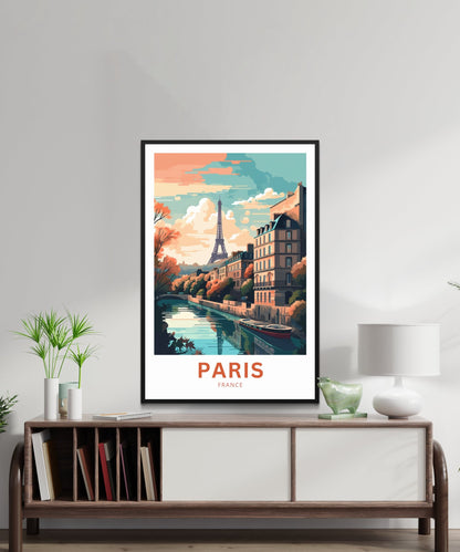 Paris Travel Print - Paris poster, France Wall Art, Framed present, Gift French Present - TravelTreasureCo