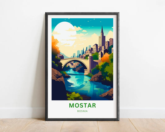 Mostar Travel Poster