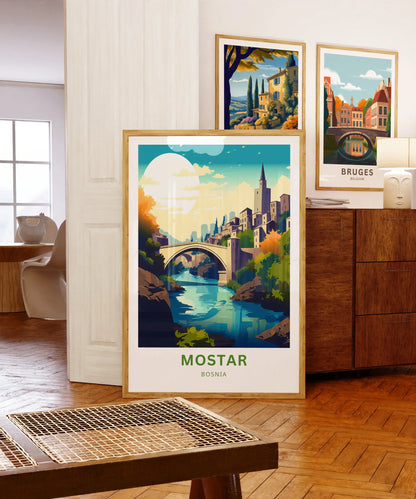 Mostar Travel Poster