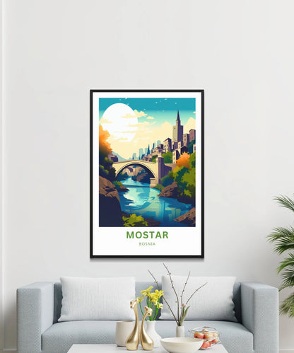 Mostar Travel Poster