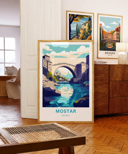 Mostar Travel Poster