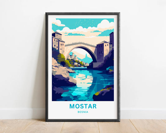 Mostar Travel Poster