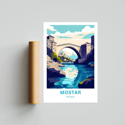 Mostar Travel Poster