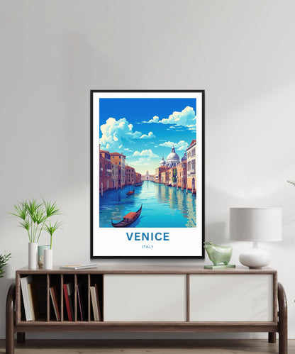 Venice Travel Print - Venice poster, Italy Wall Art, Framed present, Gift Italy Present - TravelTreasureCo