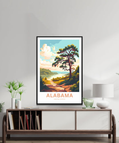 Alabama Travel Print - Southern Charm