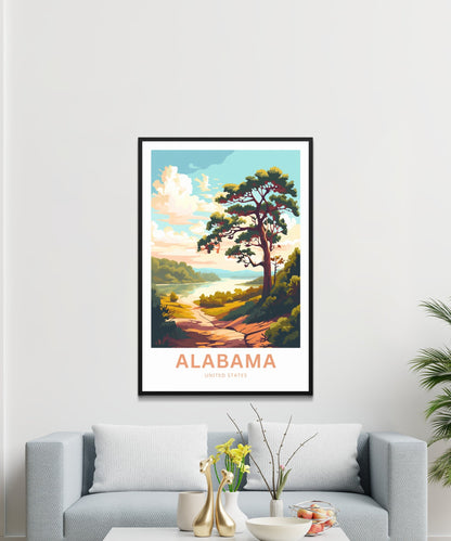 Alabama Travel Print - Southern Charm