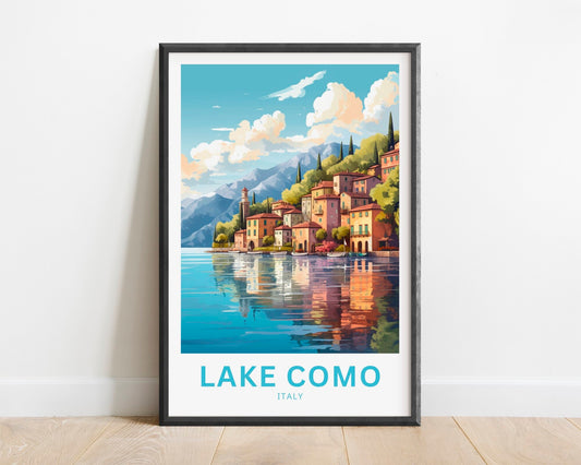 Lake Como Travel Print - Lake Como poster, Italy Wall Art, Framed present, Gift Italy Present - TravelTreasureCo