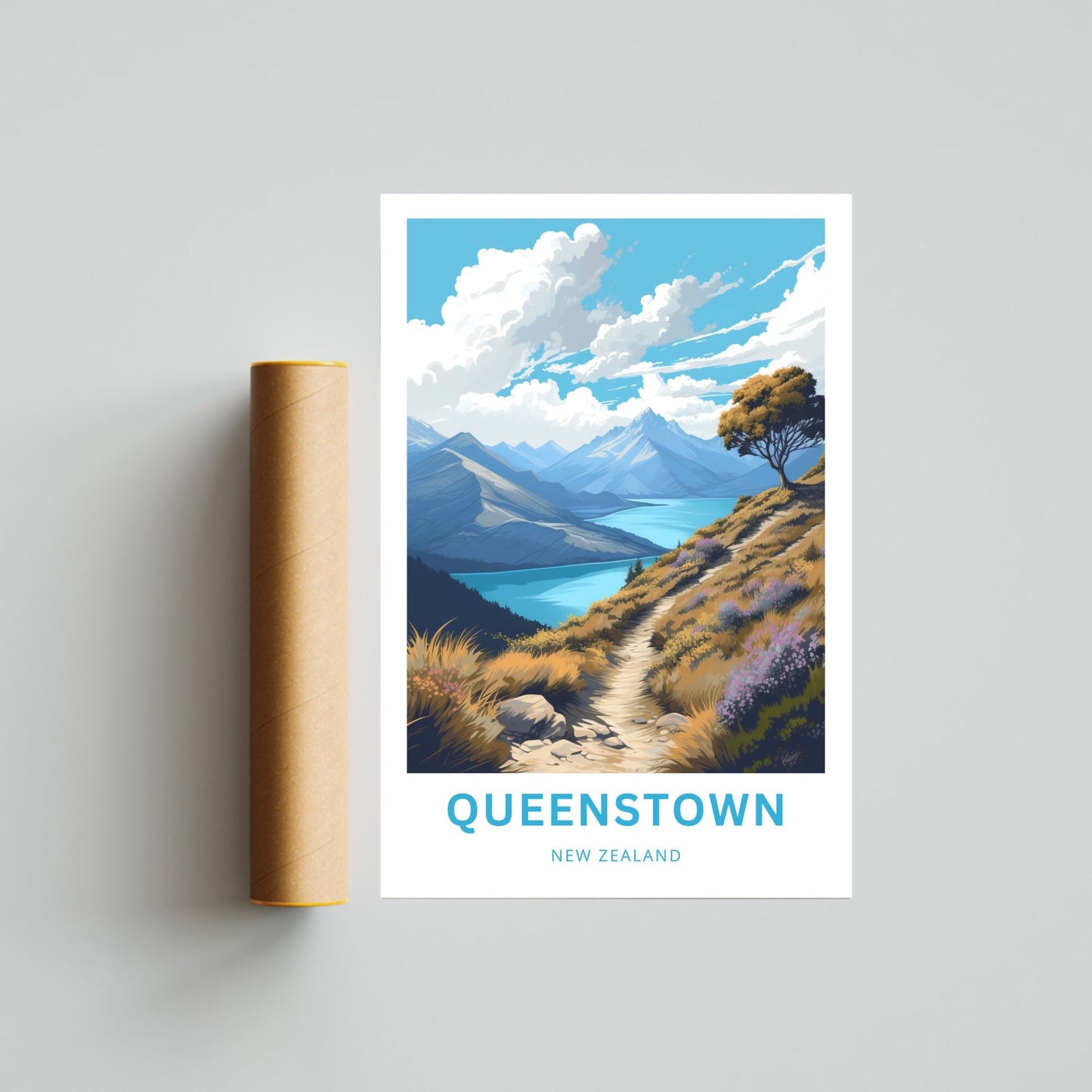 Queenstown Travel Poster