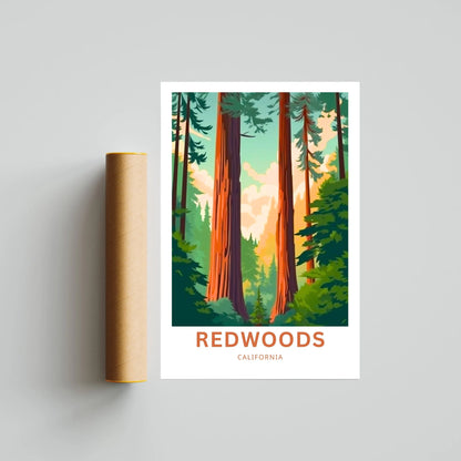 Redwoods Travel Poster