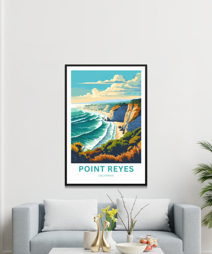 Point Reyes Travel Print - Point Reyes poster, California Wall Art, Framed present, Gift California Present - TravelTreasureCo